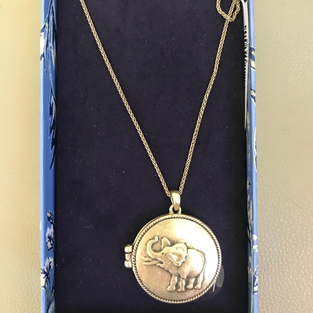 Elephant locket necklace
